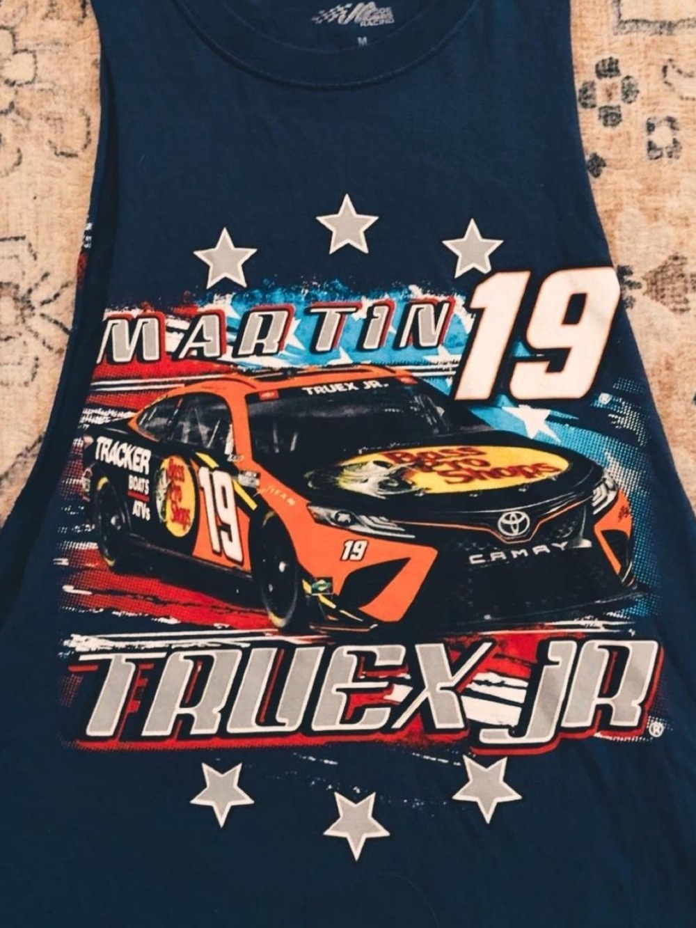 Navy Blue Racing Tank Top - Martin 19 Design